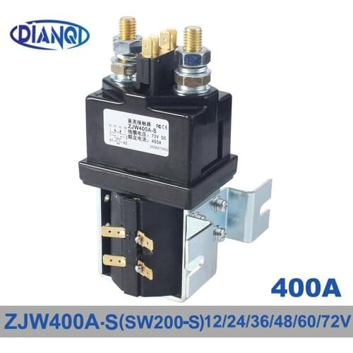 SW200 NO style Coil Voltage 12V 24V 36V 48V 60V 72V DC Contactor ZJW400A-S for forklift handling drawing wehicle car PUMP MOTOR