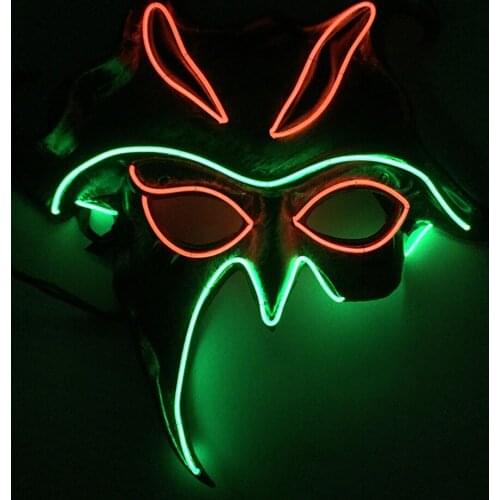 Fashion EL Wire Mask Costume Decor Party Supplies Glowing Greek Mythology Apollo Mask For Halloween