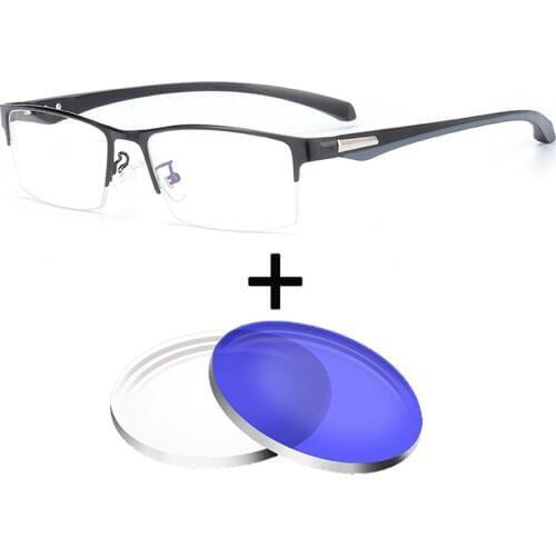 1.67 1.61 Index Optical Glasses Prescription Anti blue light Oculos Myopia Multifocal Astigmatism Men Square Hulf Frame Glasses