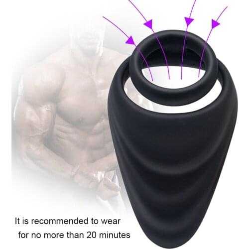 Soft Silicone Dual Cock Ring Delay Ejaculation Locked Sperm Ring Penis Enlargement Erection Adult Product Sex Toys For Men Gay