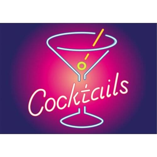 Neon Style Cocktail Metal Sign ManCave Bar Beverage Pub Plaque Club Alcohol Shed