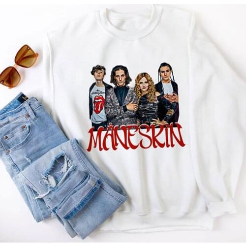 New Arrival Music Band Maneskin Sweatshirt Maneskin Zitti E Buoni Sweatshirt Streetwear Plus Size Sweatshirt Maneskin Fans Gift