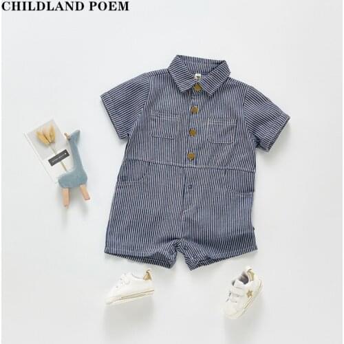 Baby Boy Jumpsuit Summer Denim Baby Clothes Newborn Boys Romper Clothes Infant Baby Romper Jumpsuit Overalls Toddler Rompers