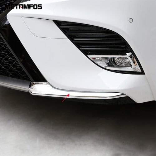 For Toyota Camry 2018 2019 2020 SE XSE Carbon Fiber Front Bumper Bar Molding Trim Decoration Exterior Accessories Car Styling