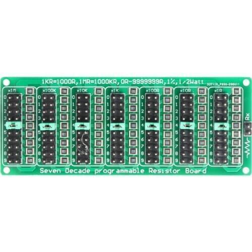 7 Seven Decade 1R - 9999999R Programmable Adjustable SMD Resistor Slide Resistor Board Step Accuracy 1R 1% 1/2 Watt Module 200V