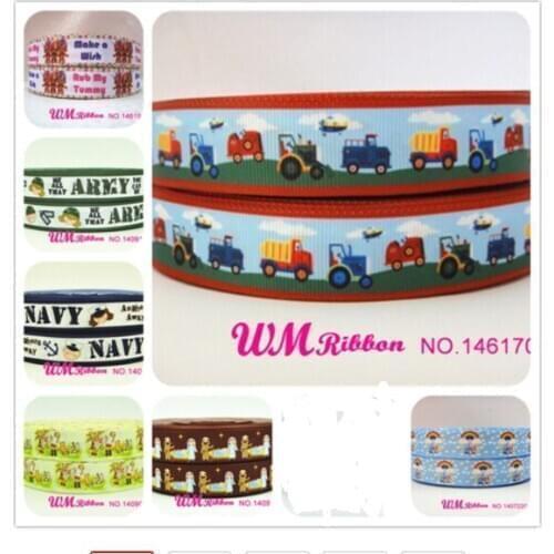 Q&N ribbon 7/8inch 22mm car webbing printed grosgrain ribbon 50yards/roll for headband hair tie free shipping