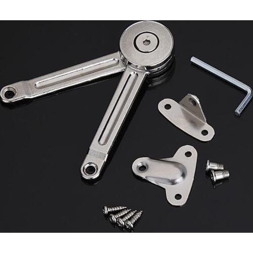 New 1pcs Zinc Alloy Steel Adjustable Stays Door Lift Support Furniture Stay Support Hinge Cabinet Door Kitchen Cupboard Hinges