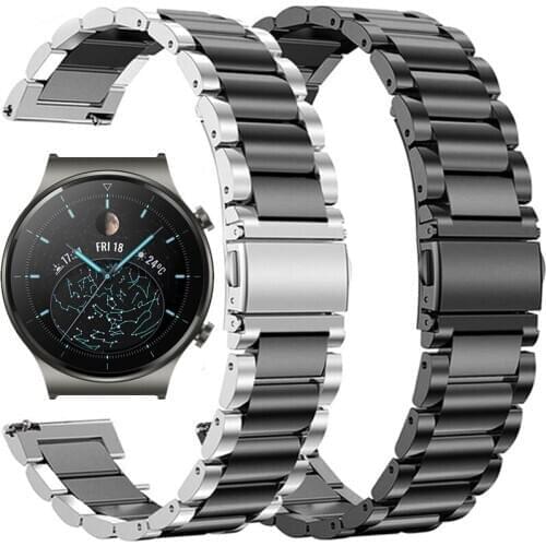 Stainless Steel Straps For Huawei Watch GT 2 Pro/GT 2 46MM 2E Smart Bracelet Metal 22MM Wristband For HONOR Magic 2 Correa Bands