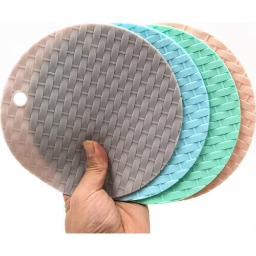 Silicone Pot Holder Multipurpose Non-Slip Insulation Braided rope Rubber Hot Pads Heat Resistant Antislip Place Mat
