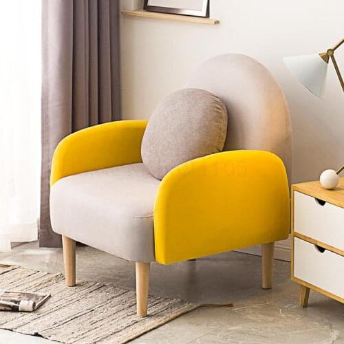 Nordic Single Lazy Sofa Bedroom Leisure Chair Small Family Modern Simple Small Sofa Chair Balcony Living Room Chair