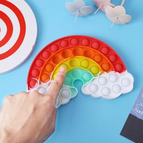 Pressure Reduction Fun Creative Gifts Stress Reliever Portable Anti-Stress Push Bubble Early Education Sensory Toys