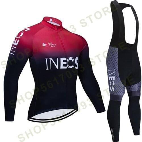 Winter 2022 TEAM ineos Cycling JERSEY Bike Pants Wear mens Ropa Ciclismo 20D thermal fleece bicycling Maillot Culotte Clothing