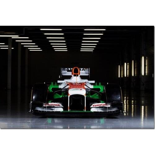 1 Piece Canvas Painting Formula1 Force India VJM06 Racing Car HD Posters and Prints Wall Pictures for Living Room Decor
