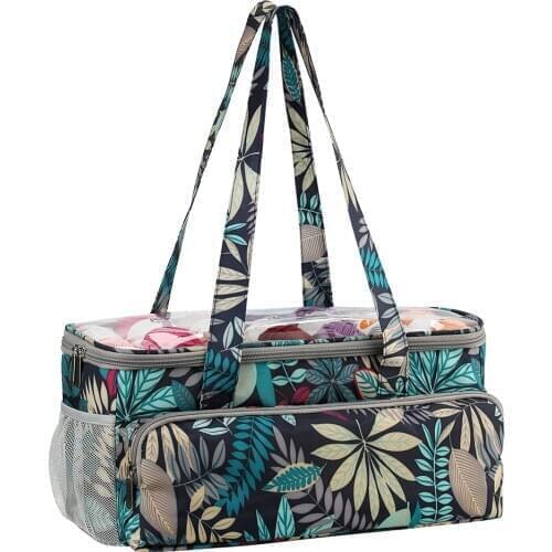 1 Piece New Wool Storage Bag Blue Leaf Square Bag Wool Storage Sweater Needle Wool Storage Sewing Accessories Supplies