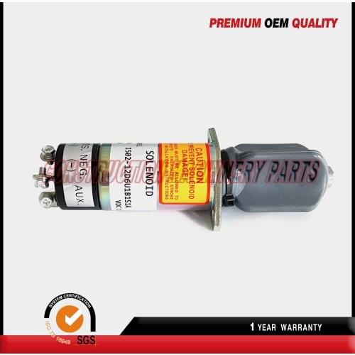 1502-12D6U1B1S1A New Fuel Stop Solenoid For Woodward 1502 Series 307-2546 12V 3-Terminals