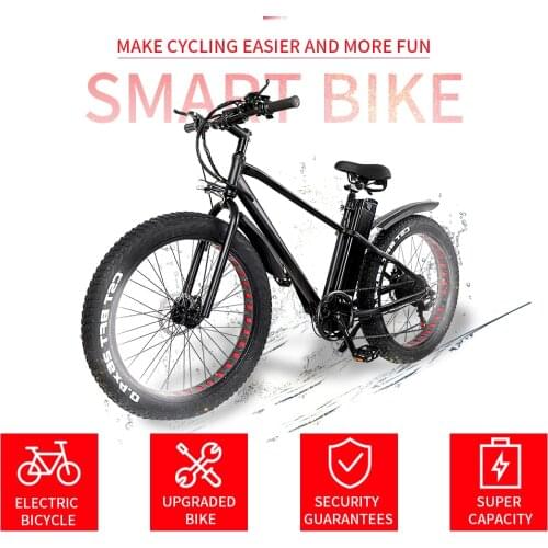 26 Inch Road Electric Bicycle 48v 15ah Ebike Lithium Battery 21 speed Pedal Assisted Aluminum Alloy City Bike Black New Style