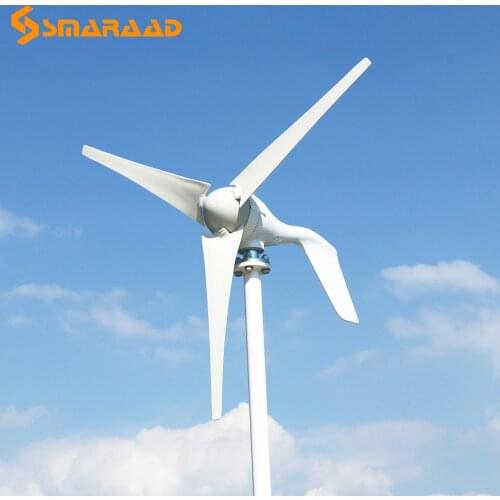 400w 600w 12v 24v 48V 3/5/6 Blades Small Windmill Wind Power Horizontal Wind Turbine Generator With MPPT Controller For Homeuse