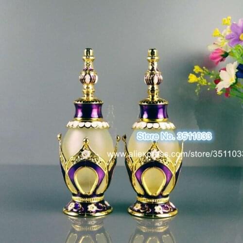 20ML Gold Purple Color Elegant Imperial Court Style Tatoo Pigment Bottle Retro Design Aroma Essential Oil Bottle 2pcs 5pcs