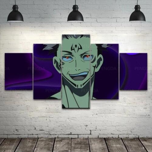 5 Pieces Jujutsu Kaisen Prints Painting Art Japanese Anime Poster Canvas Wall Modular Pictures Living Room Bedroom Home Decor