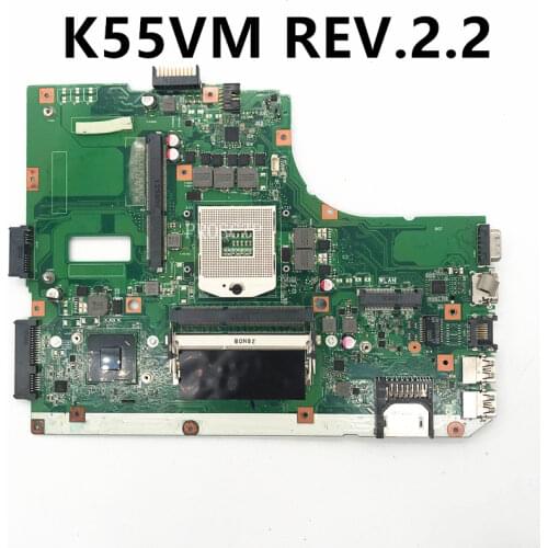 Free shipping High quality For ASUS K55VM K55V K55VM REV.2.0/2.2 Laptop motherboard 100% working well