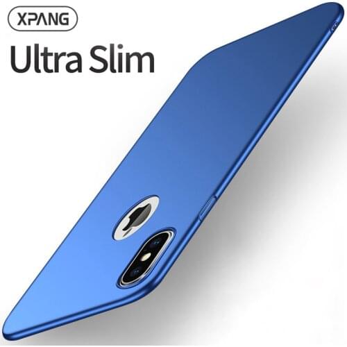 For iPhone XS Case Hard PC Frosted Cover Ultra Slim Slightly Matte Cases For Apple iPhone XR X XS Max Phone Case Coque Logo