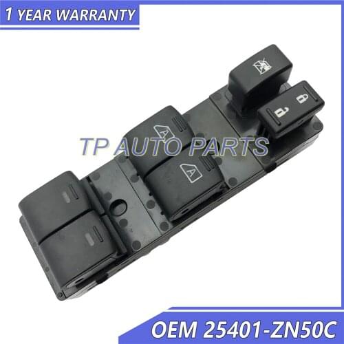 Power Window Master Control Switch OEM 25401-ZN50C 25401ZN50C Compatible With Nissan