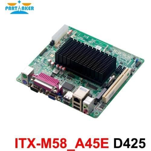 Intel ITX-M58_A45E D425 vga display x86 industrial mini itx motherboard supported Win Linux system supported ddr3 ram mainboard