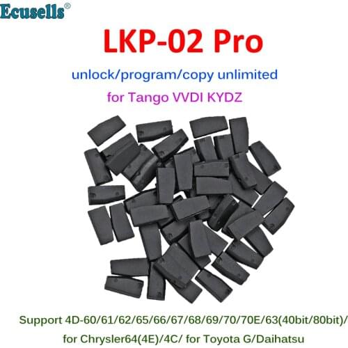 5/10/20/50Pcs Car Key transponder Chip LKP-02 Copy 4C/4D/G Chip Support for Tango VVDI KYDZ Programmer KD-X2 (Reuseable)