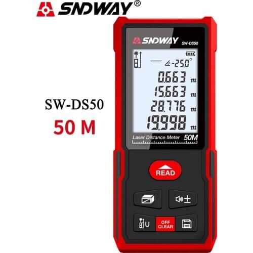 Sndway Laser rangefinder distance meter 40m 50m 70m 100m 120m electronic roulette digital trena laser tape measure range finder
