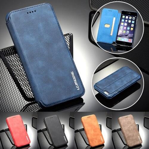 Retro Magnetic Leather Case for iPhone SE 2020 6 6S 7 8 Plus Wallet Card Cover for iPhone 12 Mini 11 Pro XS Max XR X Coque Etui
