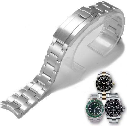 Metal Watchbands For For Rolex SUBMARINER DAYTONA Men Folding Clasp Strap Watch Accessories Stainless Steel Watch Bracelet Chain