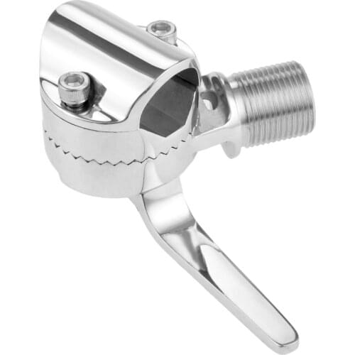 Stainless Steel Marine Boat Antenna Ratchet Base 22mm Inner Tube Pipe Clamp On Antenna Holder Fits 25mm 1 Inch Thread Rail Mount