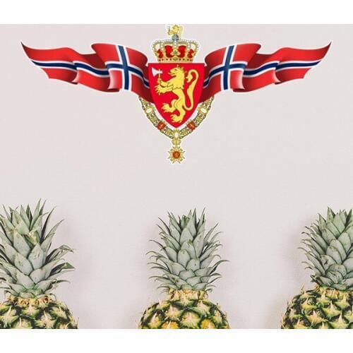 Norway National Emblem Country Symbol Mark Wedding Decoration Removable Wall Sticker Mural Wallpaper for Room Decal Art Decals