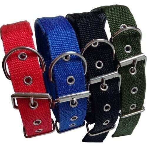 Solid Dog Collars Nylon Dog Collar For Small Medium Large Dogs Teddy Keji Pitbull Bulldog Beagle