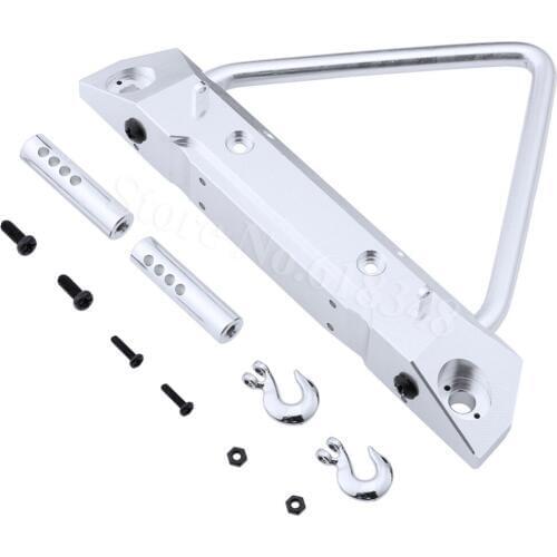 Aluminum Alloy Front Bumper with Metal Tow Hook for 1/10 Scale RC Traxxas TRX-4 TRX4 Trail Crawler 8235 Hop Up Parts