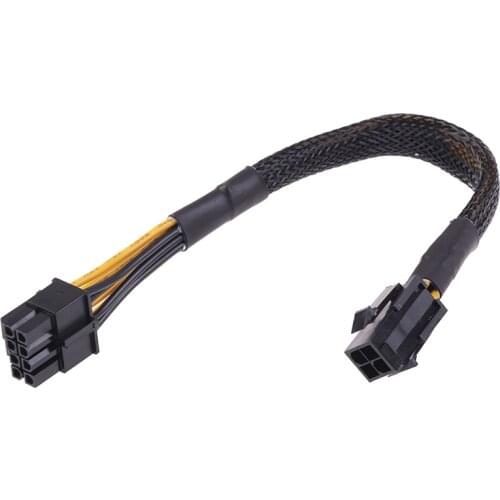 1Pc 20cm 4 Pin Male To 8 Pin Female CPU Power Converter Cable Lead Adapter 4Pin To 8pin Extension Wire Wholesale New