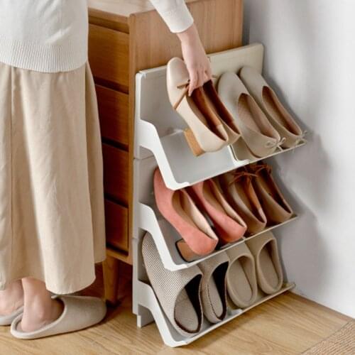 Plastic Shoe Rack Simple Household Multilayer Assembly Dustproof Simple Combined Shoe Storage Rack Storage Rack High Quality