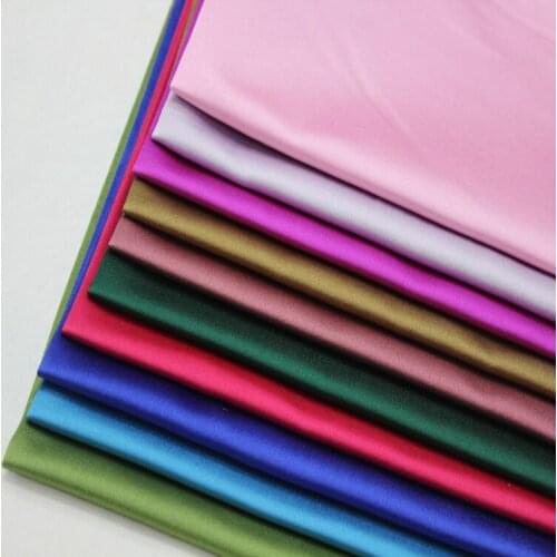 Width 28'' Pure Color Brocade Spun Plain Forged Fabric By The Half Yard For Childrens Wear Cheongsam Cushion Pillow Material