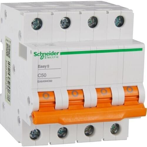 Three - Phase Four-wire Miniature Circuit Breaker Leakage Protector Air Switch EA9AN-C 4P 40A 50A 63A 230/400VAC Mini EA9AN4C
