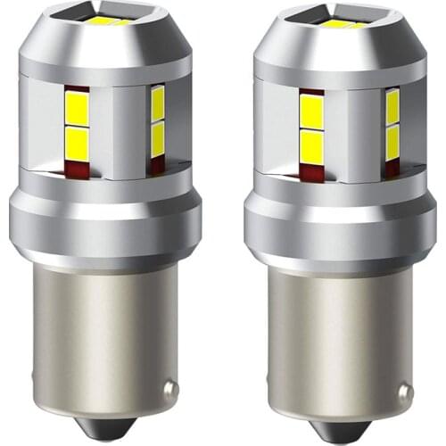VANSSI 2PCS 6000k White 1156 Ba15s P21w LED Bulbs 1141 7506 12SMD LED Back Up/Reverse/Brake/Tail /Parking Running Lights