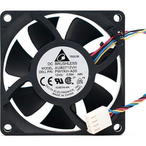 AUB0712VH 12V 0.56A 7CM 7025 4-wire PWM temperature controlled cooling fan for for delta