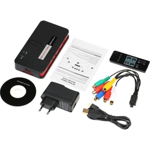 EZCAP284 HD 1080P Video Game Capture HD/Ypbpr TV Video Recorder With Remote Control Support Mic USB Disk SD Card For PS3 PS4