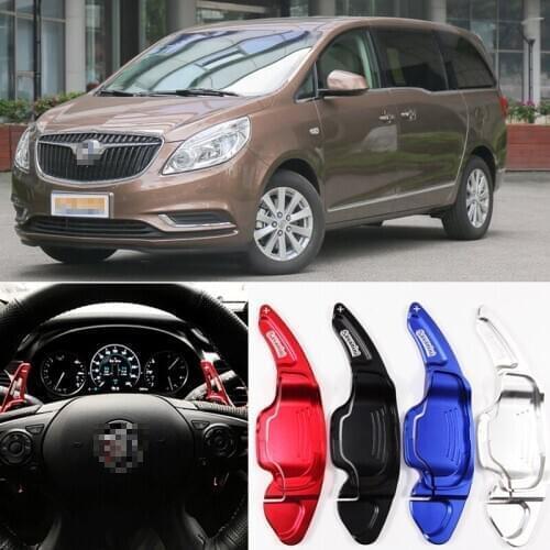 2pcs High Quality Aluminum Car Steering Wheel Shift Paddle Shifter Extension For Buick GL8 2017-18 Car-styling