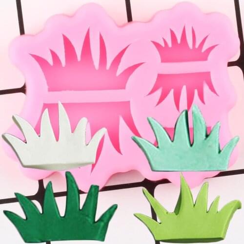 Green Grass Cake Border Silicone Molds DIY Cupcake Fondant Cake Decorating Tools Cookie Baking Candy Chocolate Gumpaste Moulds