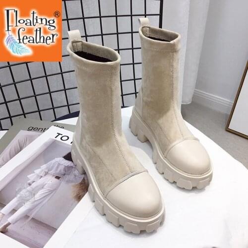 Black Sock Boots Women 2020 New Punk Gothic Shoes Ankle Boots Platform Shoes Women White Sock Boots