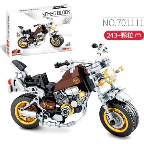 200PCS+ Halle /Ducati Car Motorcycle Model Building Blocks Toy For Kids/Locomotive Boy Birthday Christmas Gifts DIY Toys