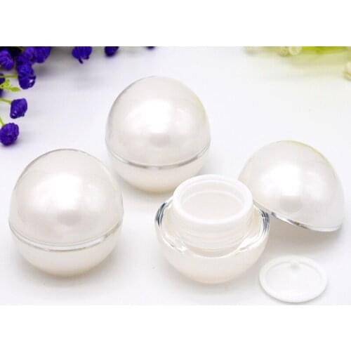 200pcs/lot 10g cream jar Lip balm Lipstick Empty Spherical Round lip gloss jar box sample container 4 colors