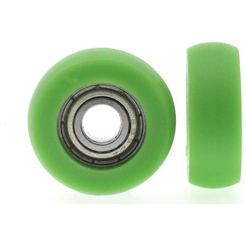 5pc PU polyurethane rubber soft rubber wheel arc round guide wheel mute roller 695zz sliding door door and window wheel 5*20*7