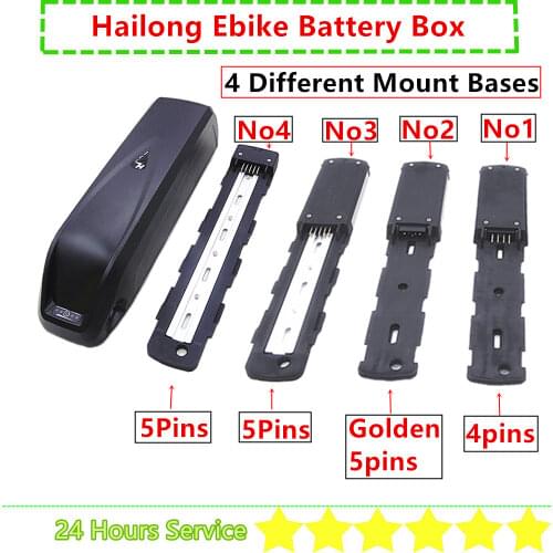 Original Hailong Ebike Battery Box Replace Repair Made New Electric Bike Battery Box 24V 36V 48V 10Ah 12Ah 14Ah 17Ah Battery Box