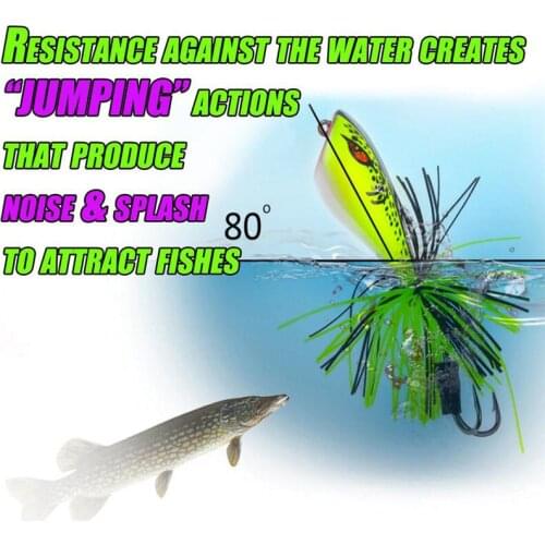 Hot Sale Fishing Accessories Jumping Lure Topwater Lure 90mm 10g Double Strong Hook Jump Action Soft Lure Pesca Isca Artificial6